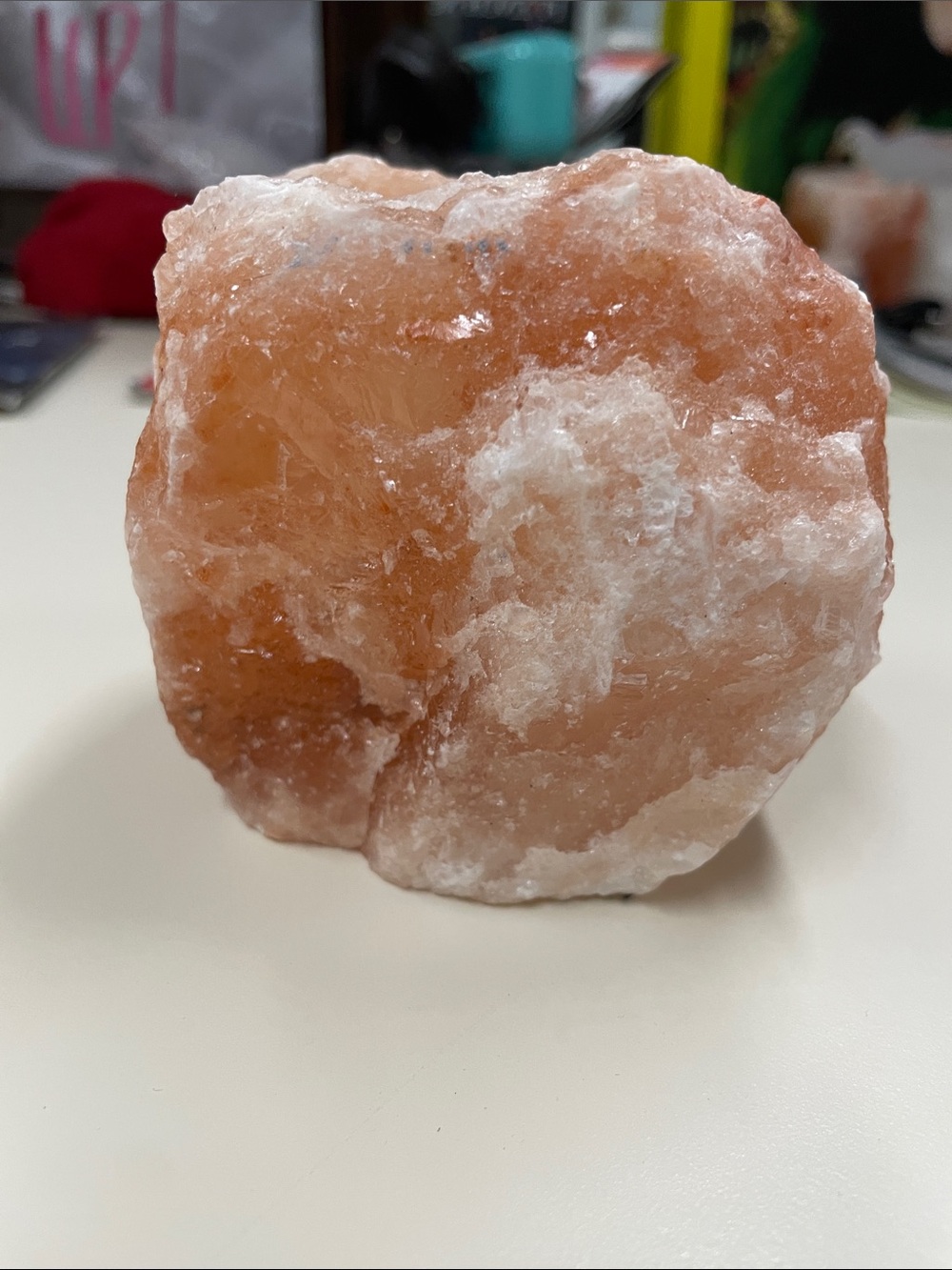 Himalayan pink salt stone tealight candle holder